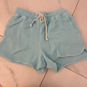 Aerie High Waisted Lumberjane Waffle Short in Healing Crystal teal